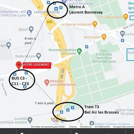 Appartement Renove Pour 6 Avec Parking Villeurbanne Luaran gambar